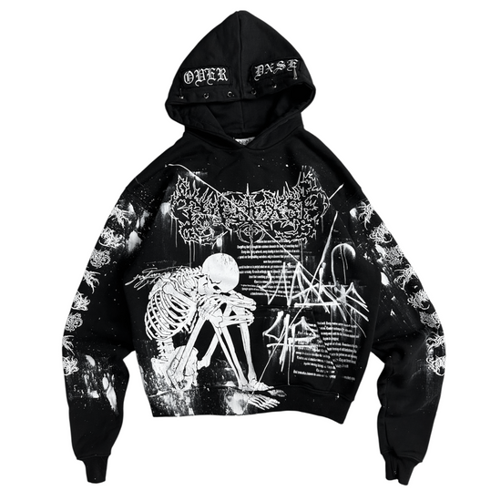 1of1 spiked OVERDXSE HOODIE size M – OVERDXSE CLOTHING