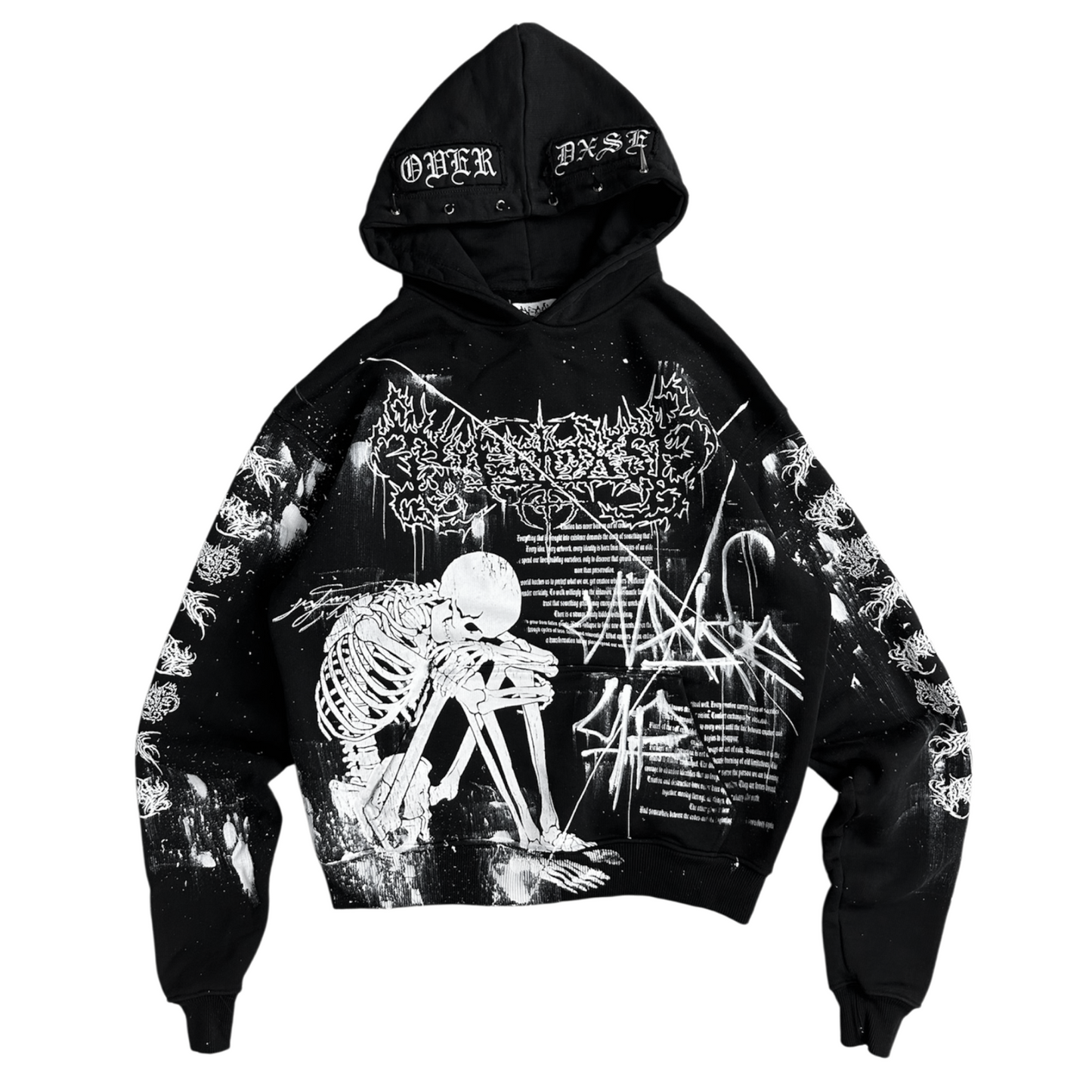 1of1 spiked OVERDXSE HOODIE size M