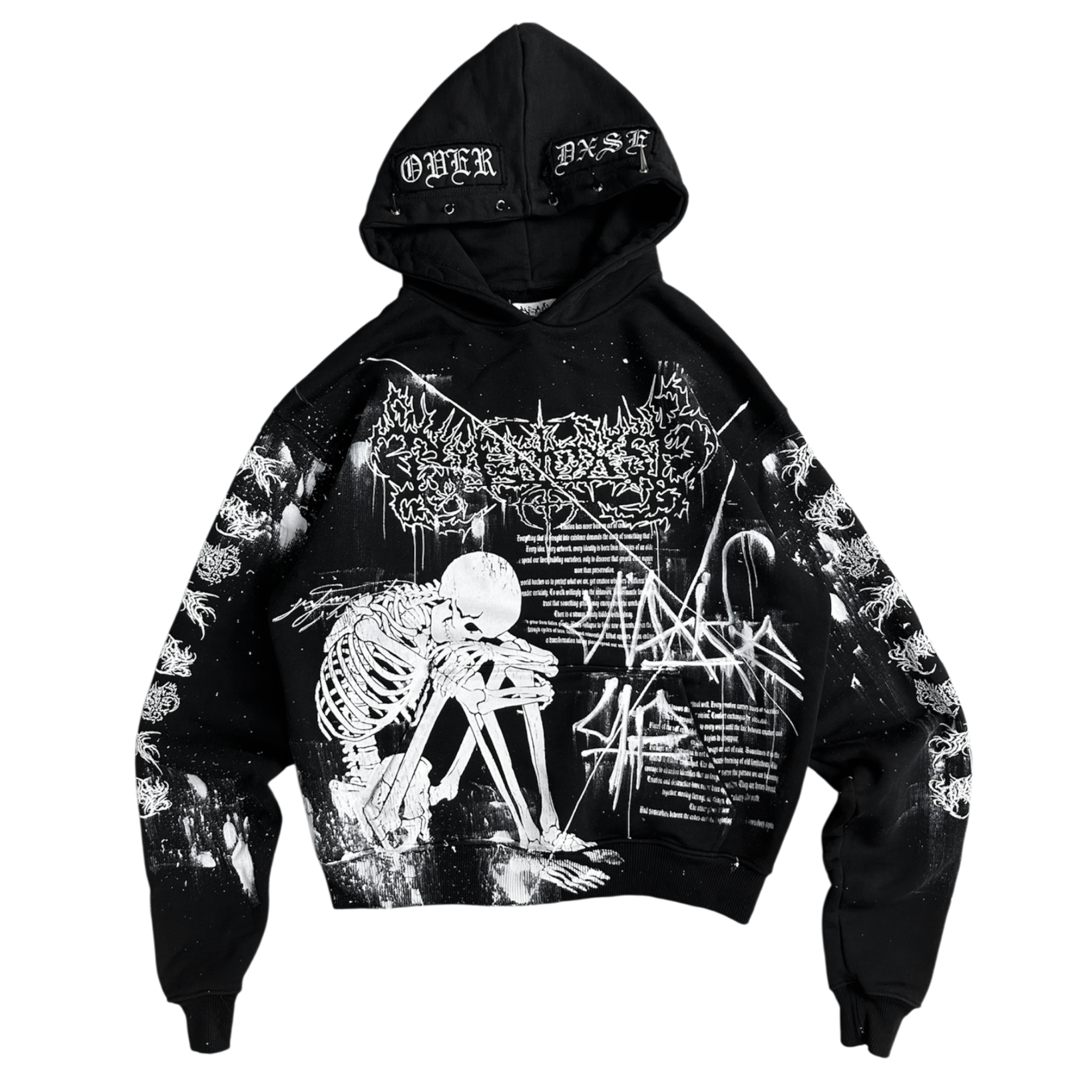 1of1 spiked OVERDXSE HOODIE size M