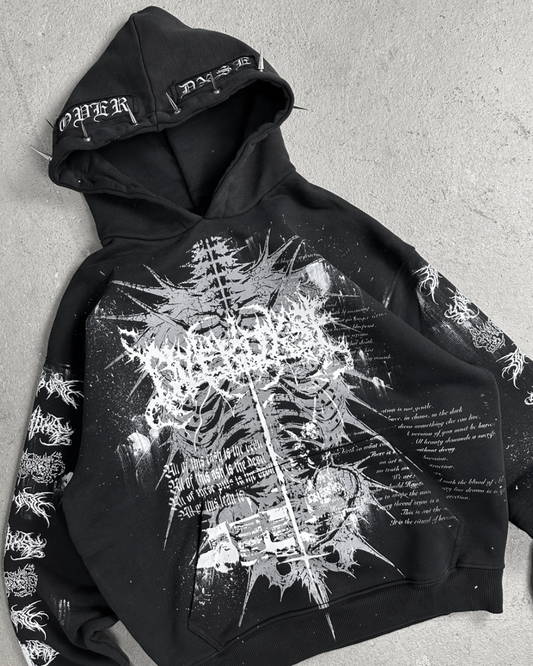 1of1 spiked OVERDXSE CORPSE HOODIE size M