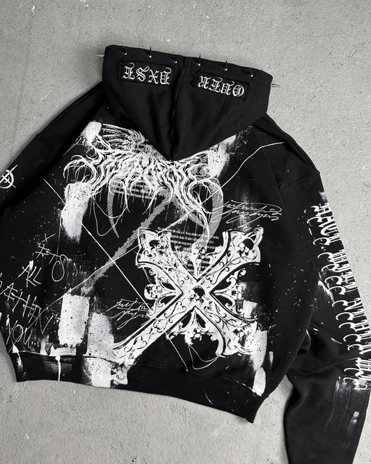 1of1 spiked OVERDXSE HOODIE size XXL