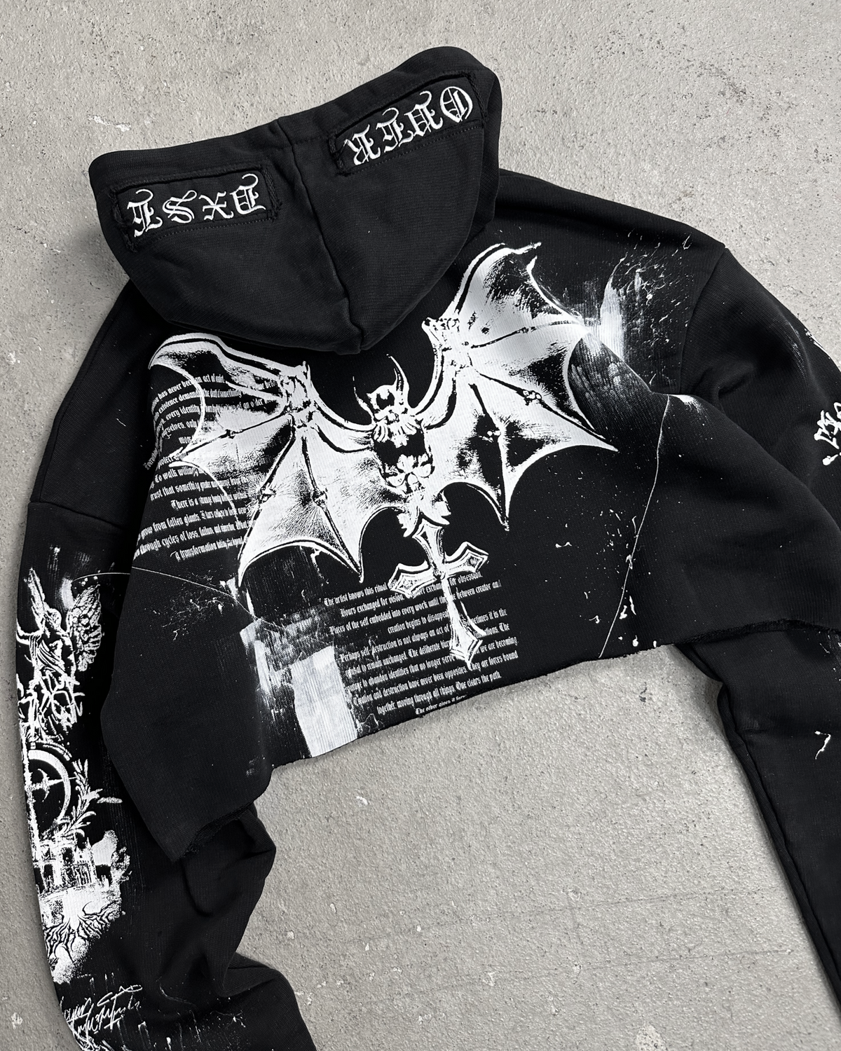 1of1 cropped OVERDXSE HOODIE size L
