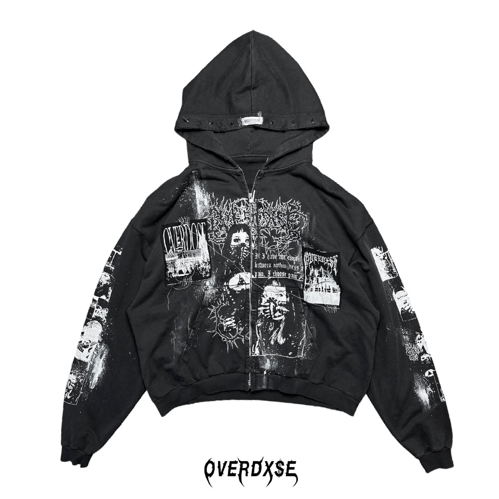 1of1 spiked OVERDXSE ZIPPER size XL