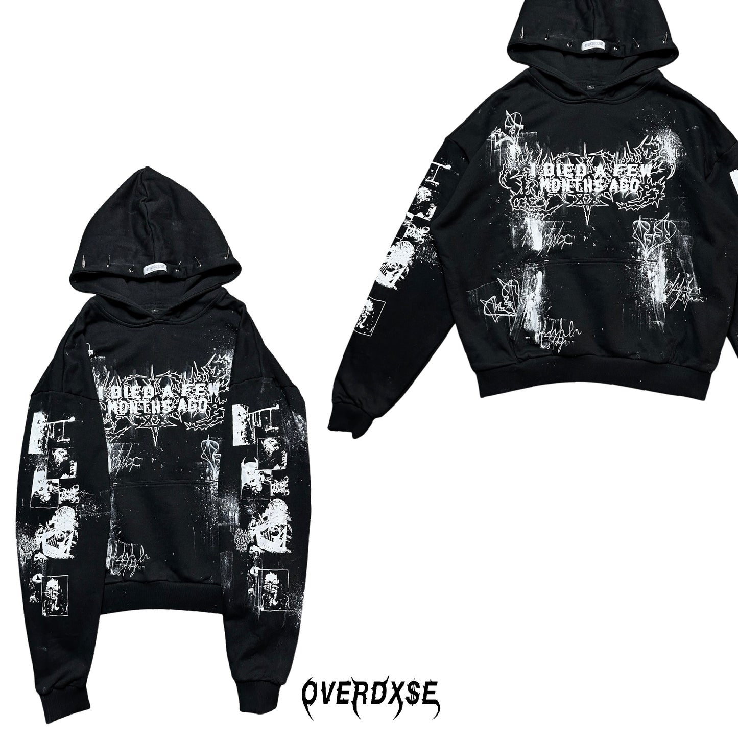 1of1 spiked OVERDXSE HOODIE size XL