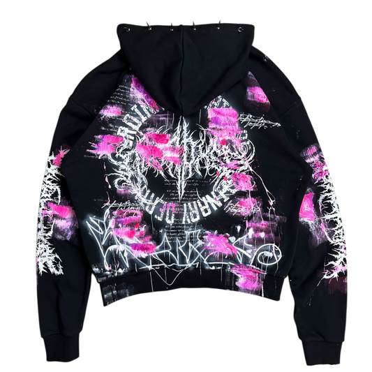 1of1 spiked OVERDXSE MAGNOLIA HOODIE size L