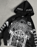 1of1 spiked OVERDXSE HOODIE size L