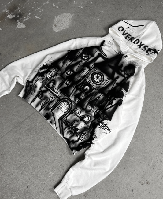 1of1 OVERDXSE AIRBRUSH CASTLE HOODIE size S