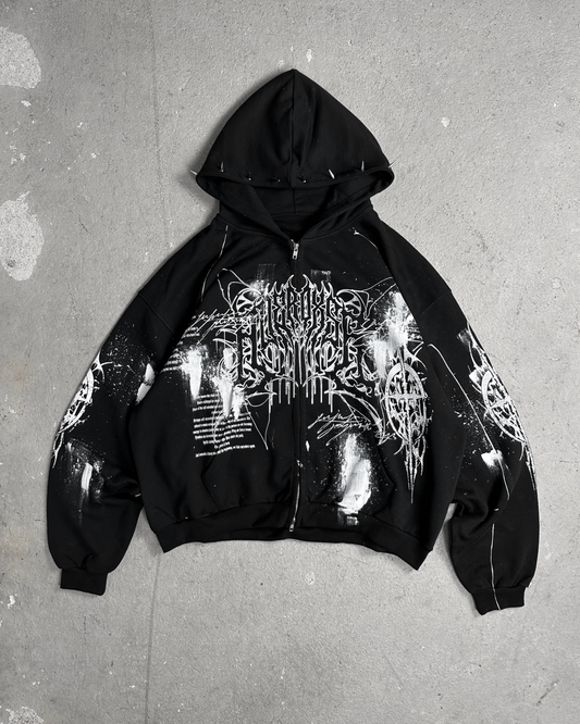 1of1 spiked OVERDXSE ZIPPER size XXL