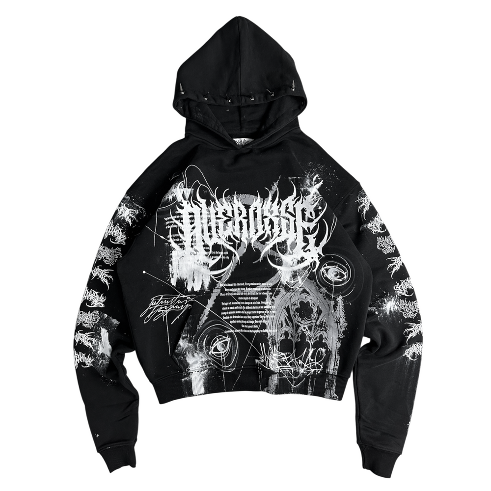 1of1 spiked OVERDXSE HOODIE size L