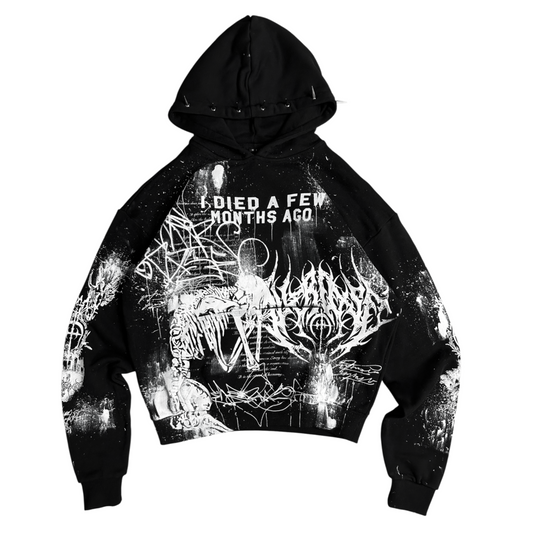 1of1 spiked OVERDXSE HOODIE size M