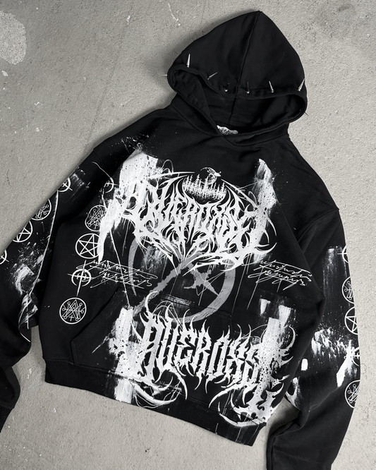 1of1 spiked OVERDXSE HOODIE size XL