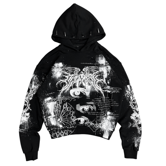 1of1 spiked OVERDXSE HOODIE size S