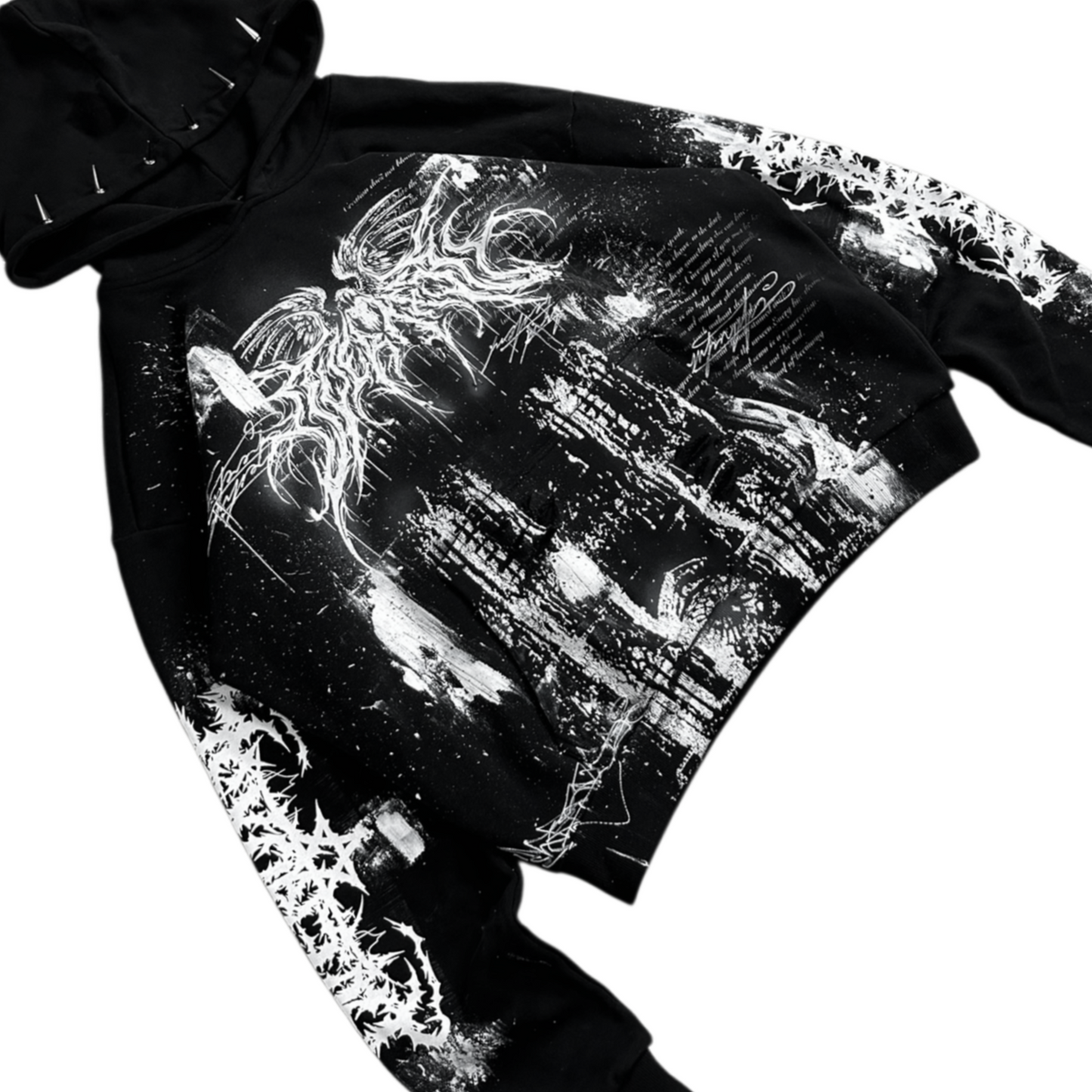 1of1 spiked OVERDXSE HOODIE size XL