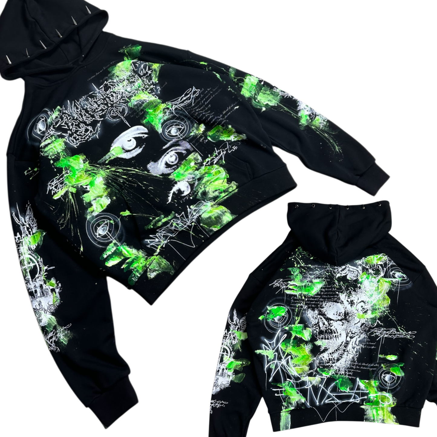 1of1 spiked OVERDXSE EDEN HOODIE size XL