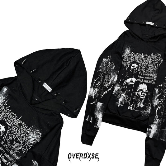 Limited spiked OVERDXSE “I CHOOSE PAIN” HOODIE all sizes