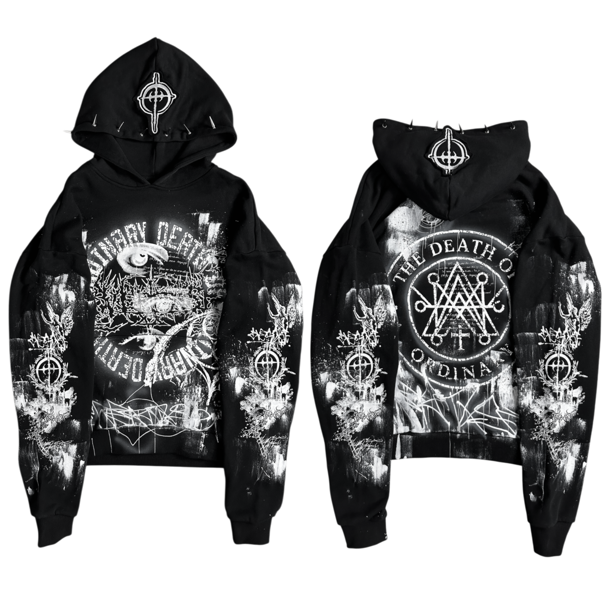 1of1 spiked OVERDXSE HOODIE size XL