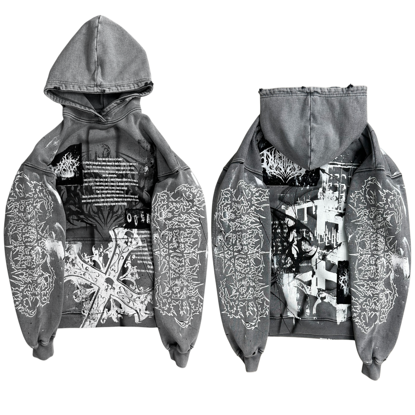 1of1 stone washed OVERDXSE HOODIE size S
