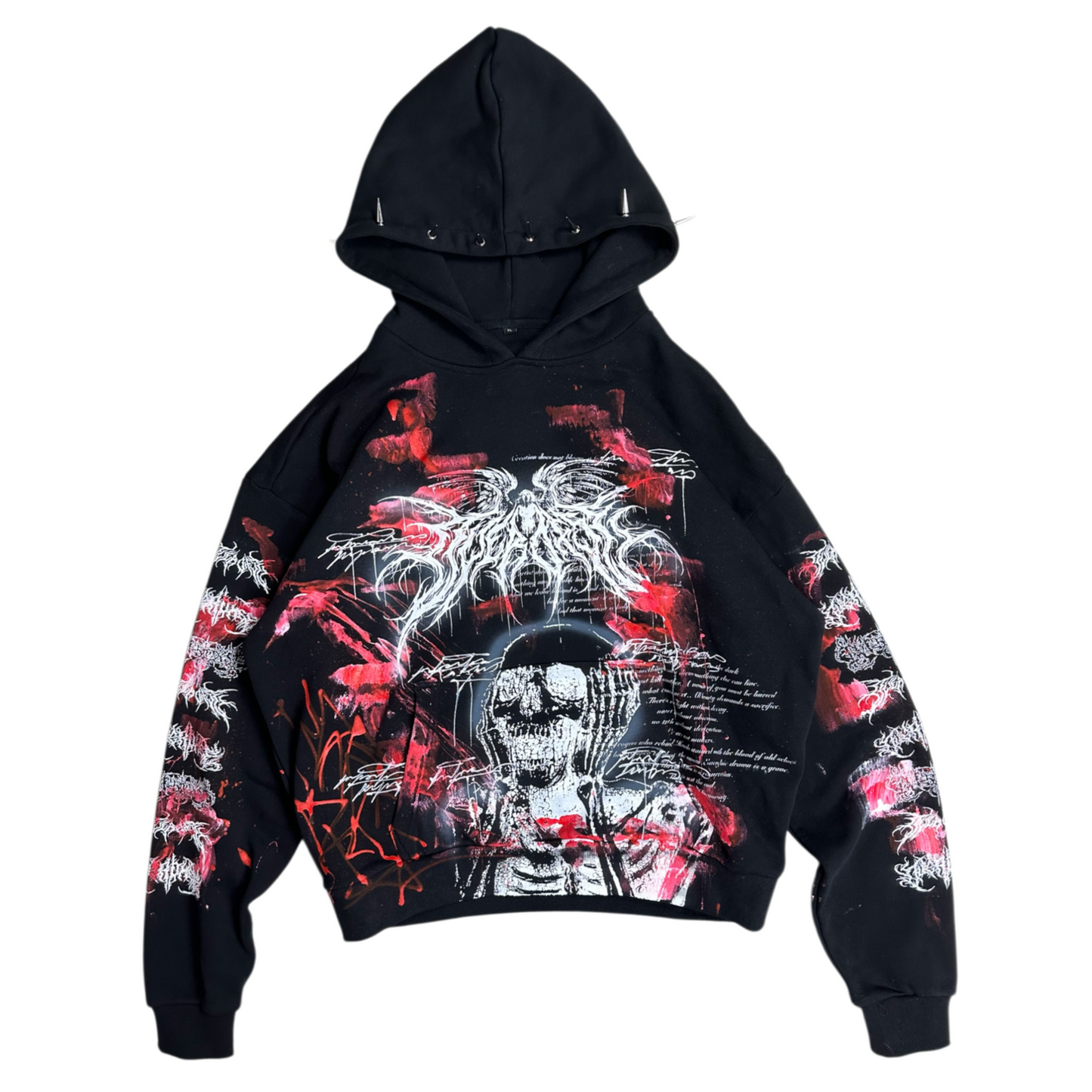 1of1 spiked BLOODY OVERDXSE HOODIE size XL