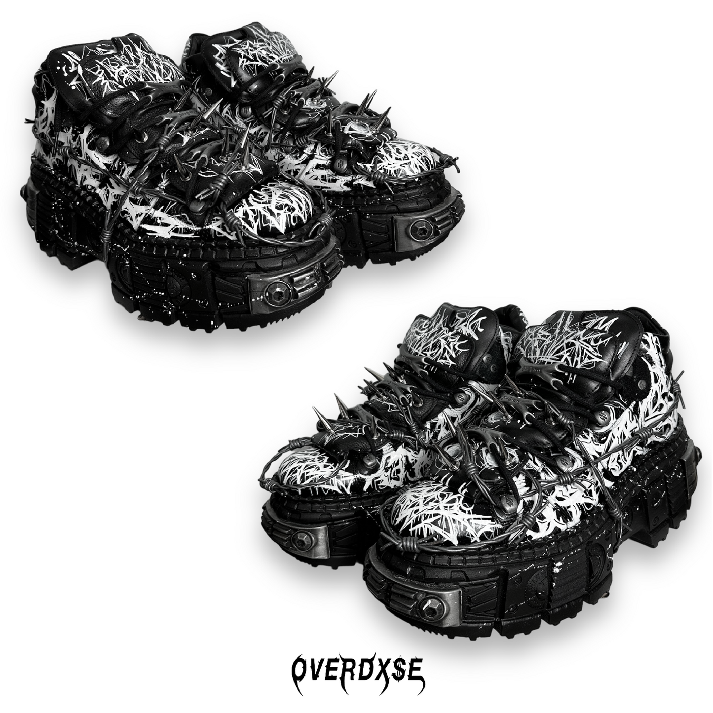 1of1 OVERDXSE NEW ROCK SPIKE STOMPERS EU43