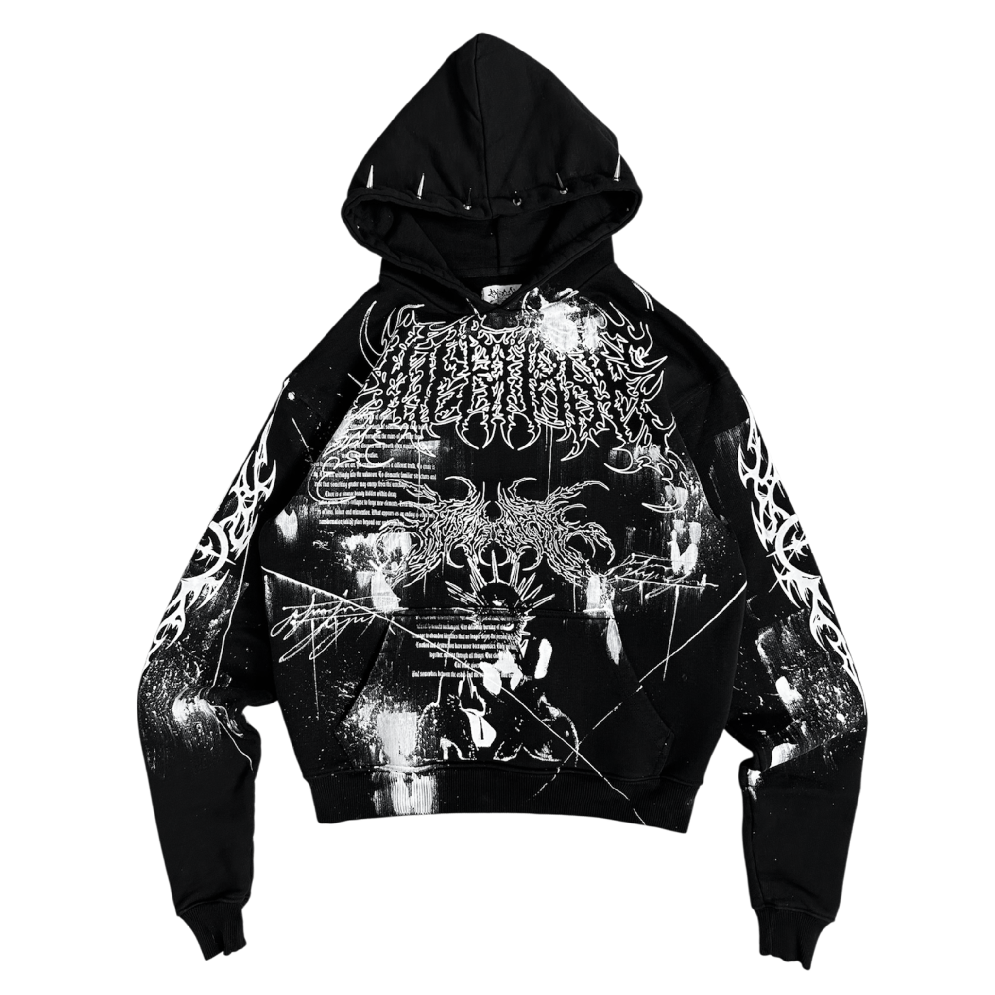 1of1 spiked OVERDXSE HOODIE size S
