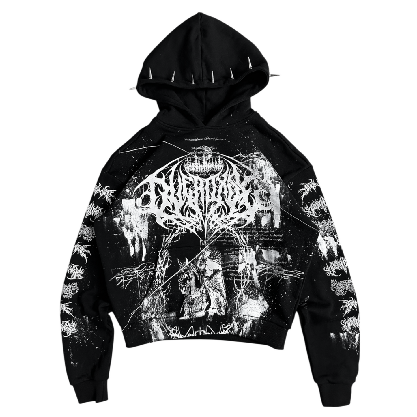 1of1 spiked OVERDXSE HOODIE size S