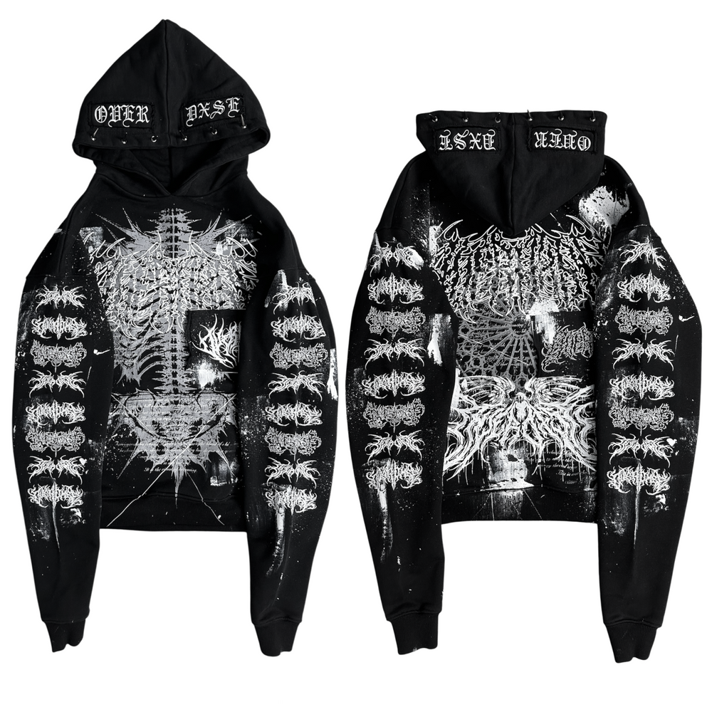1of1 spiked OVERDXSE HOODIE size L