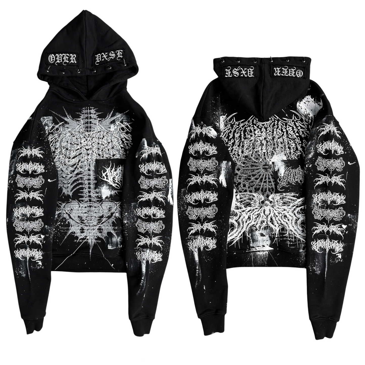 1of1 spiked OVERDXSE HOODIE size L