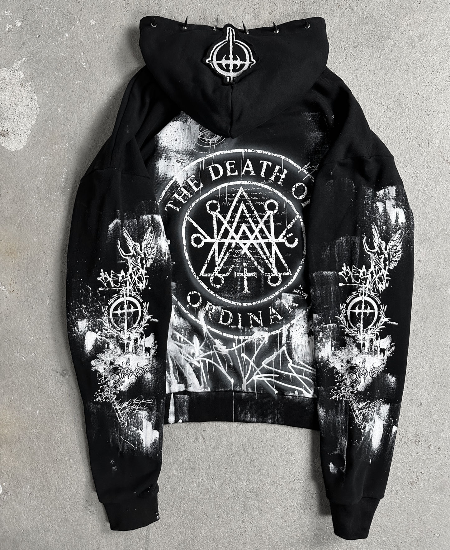 1of1 spiked OVERDXSE HOODIE size XL