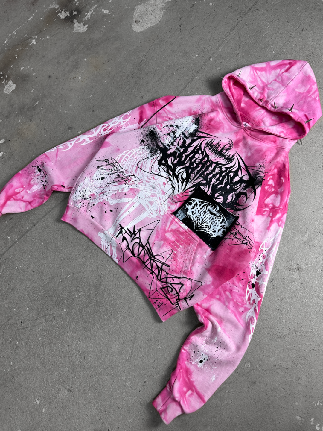 1of1 spiked OVERDXSE HOODIE size S