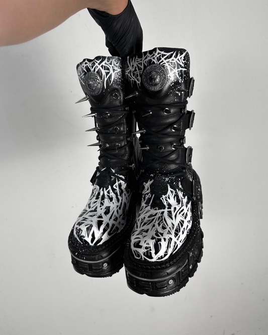 1of1 OVERDXSE / NEW ROCK SPIKE STOMPERS BOOTS size EU40