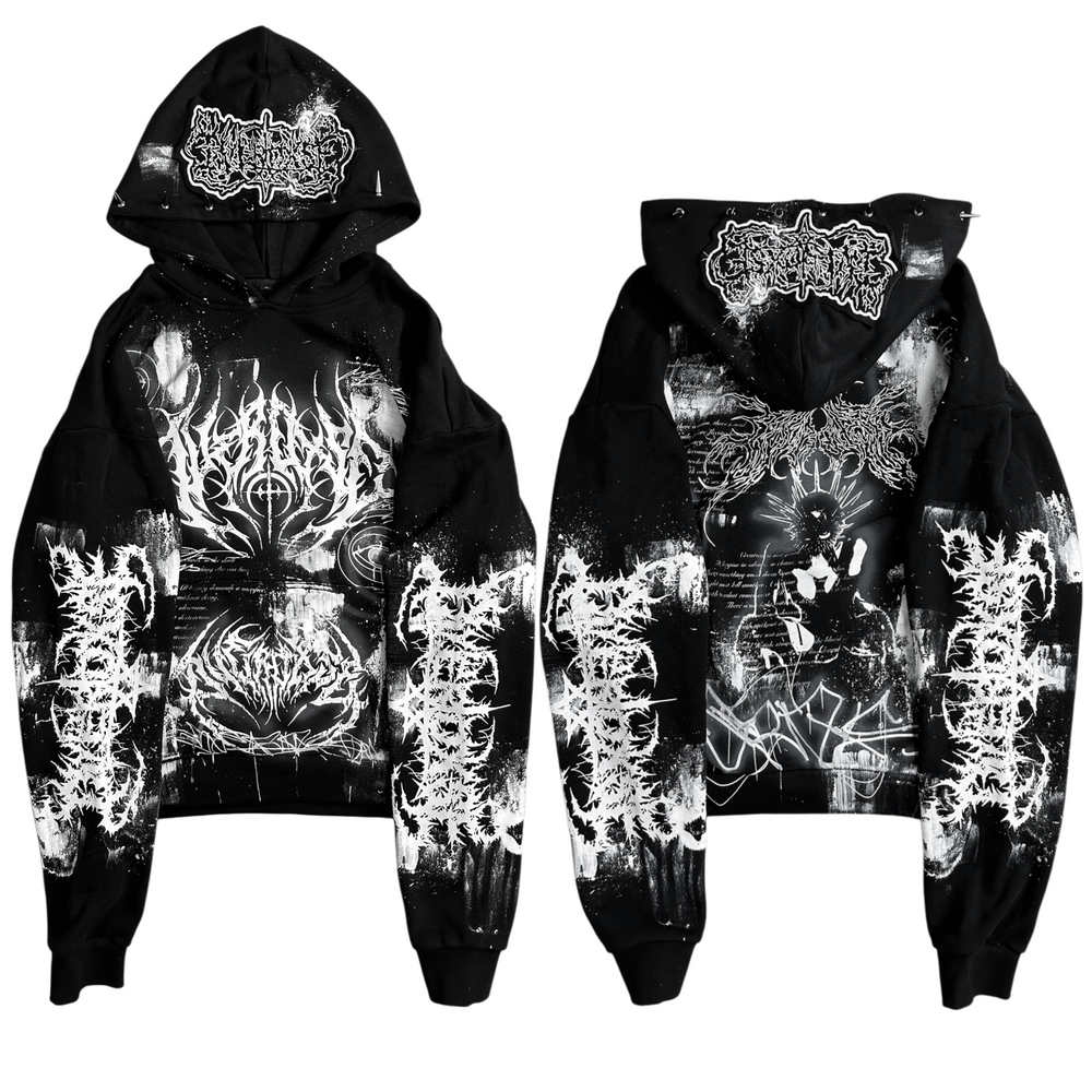 1of1 spiked OVERDXSE HOODIE size XL