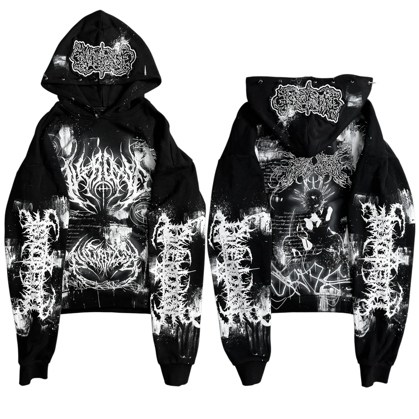 1of1 spiked OVERDXSE HOODIE size XL