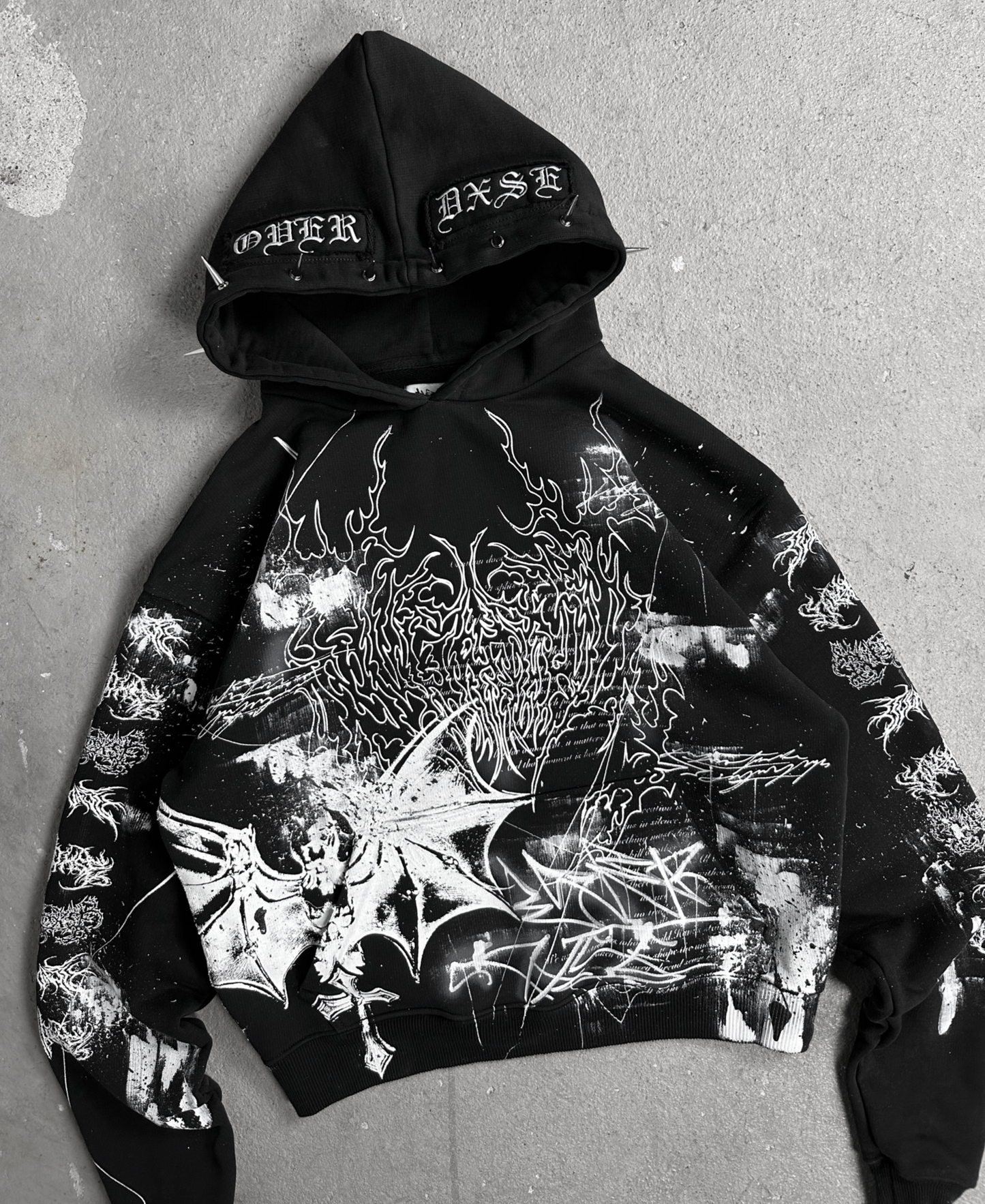 1of1 spiked OVERDXSE HOODIE size S