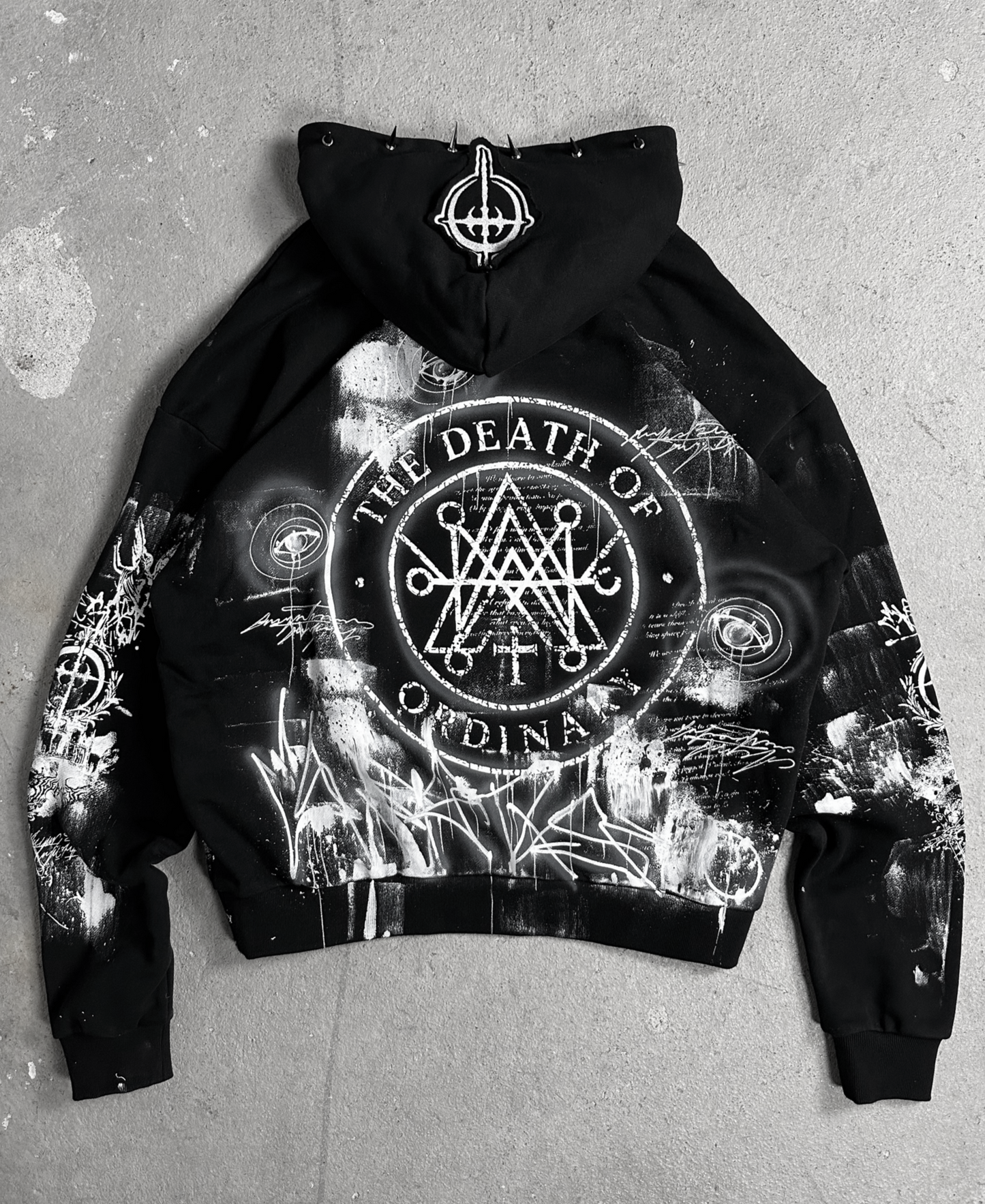 1of1 spiked OVERDXSE HOODIE size XL