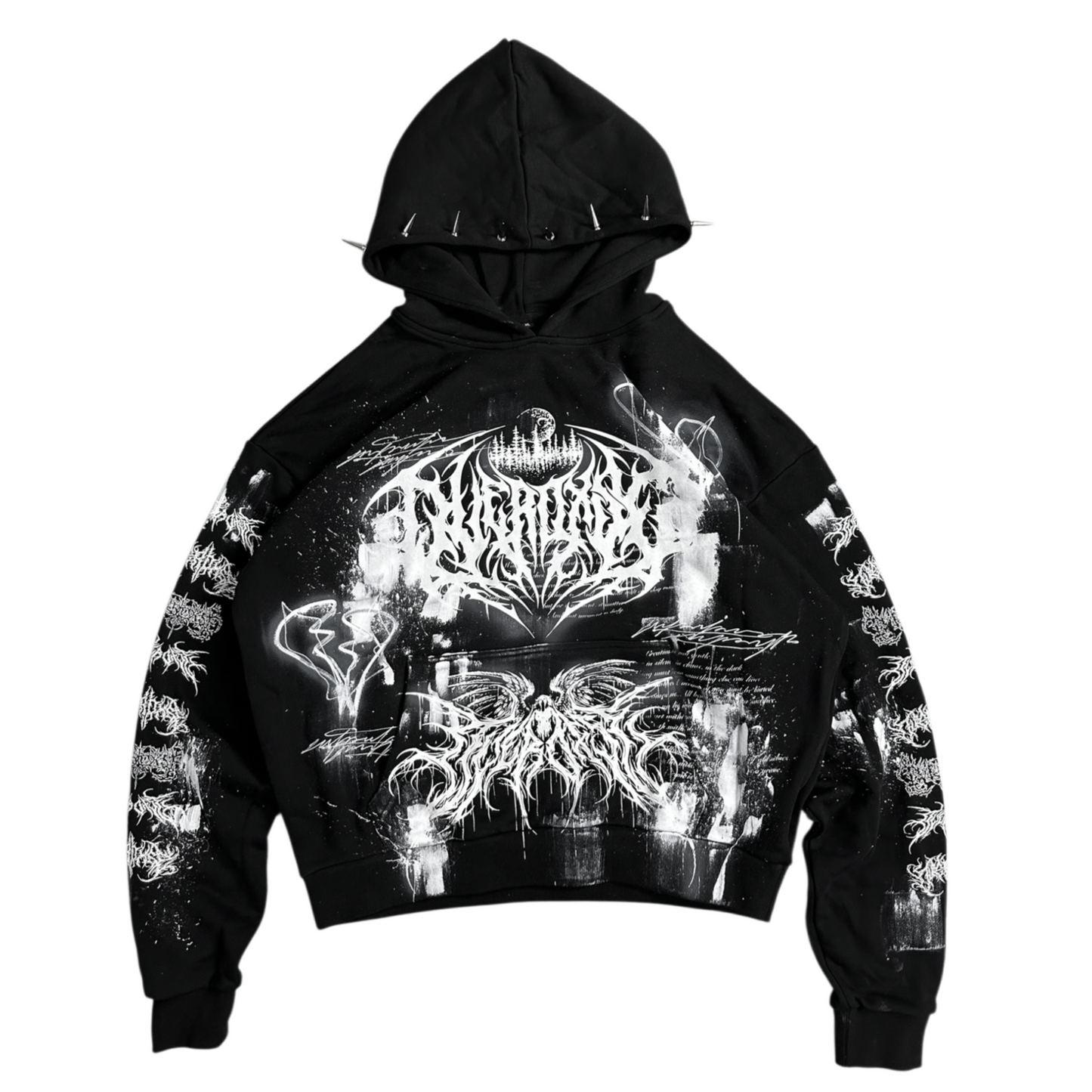 1of1 spiked OVERDXSE HOODIE size XL