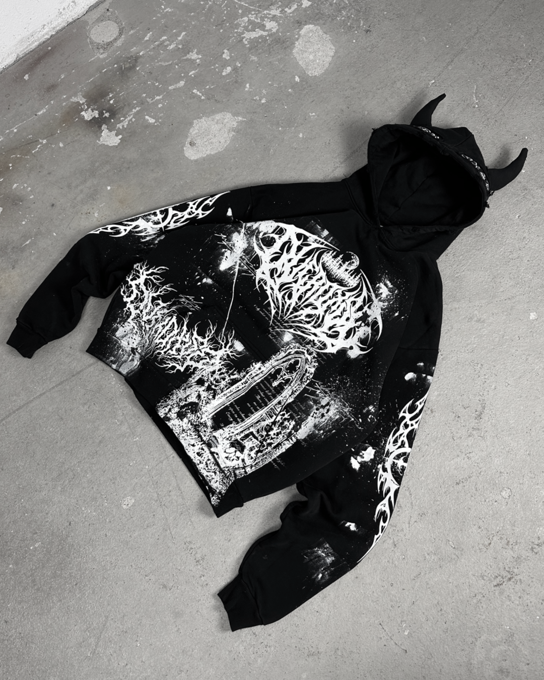 1of1 OVERDXSE DEMON HORN HOODIE size XXL
