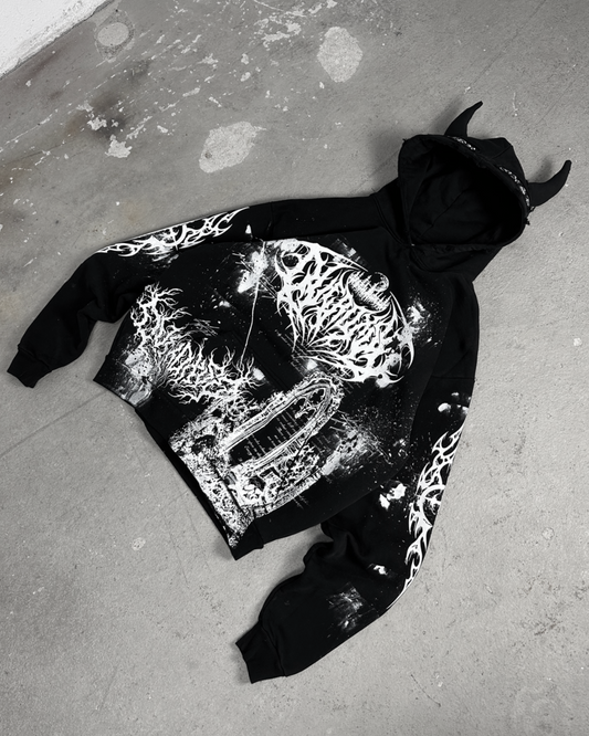 1of1 OVERDXSE DEMON HORN HOODIE size XXL