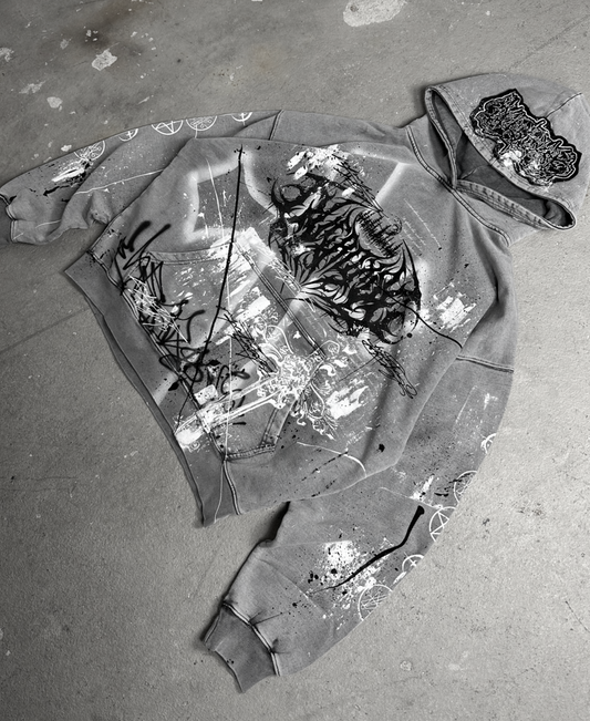 1of1 stone washed OVERDXSE HOODIE size XXL