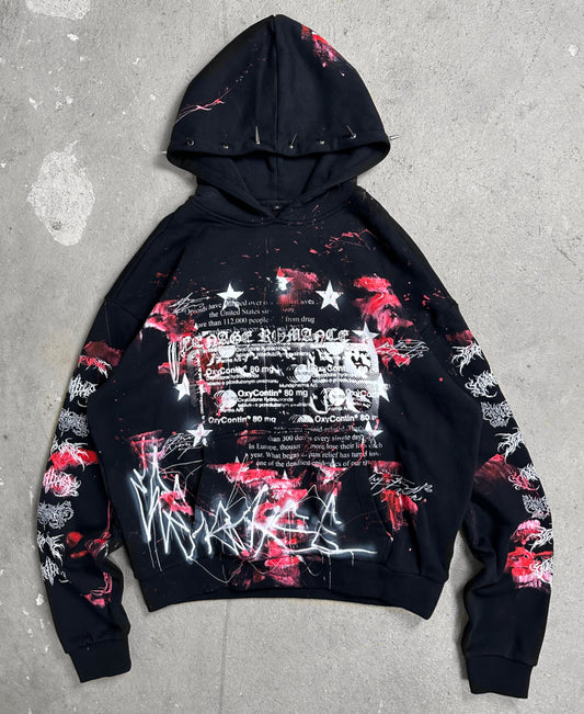 1of1 spiked BLOODY OVERDXSE HOODIE size XL