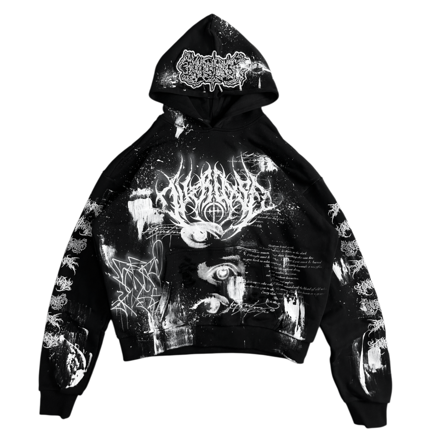 1of1 spiked OVERDXSE HOODIE size XL