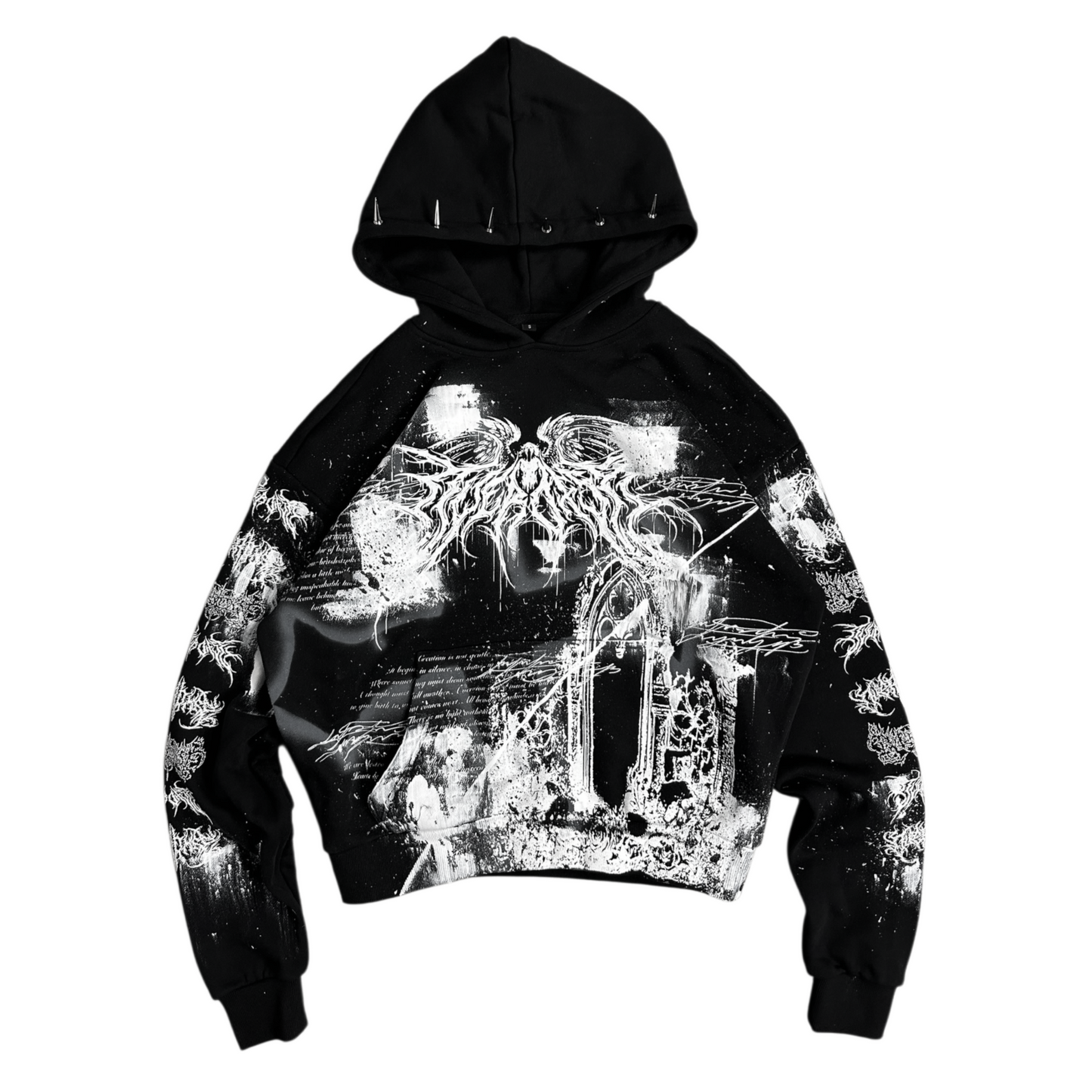 1of1 spiked OVERDXSE HOODIE size S