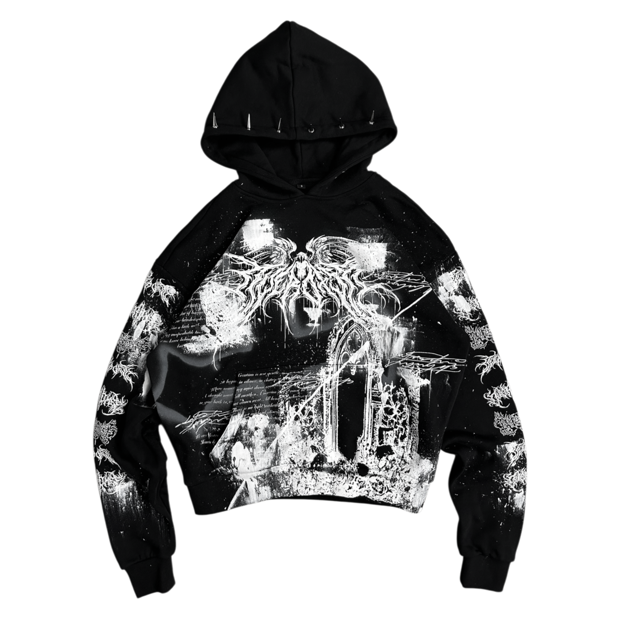 1of1 spiked OVERDXSE HOODIE size S