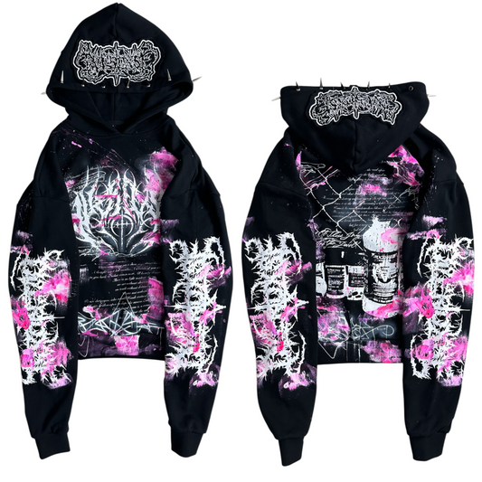 1of1 spiked OVERDXSE MAGNOLIA HOODIE size S