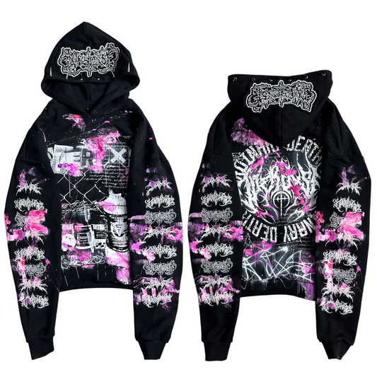 1of1 spiked OVERDXSE MAGNOLIA HOODIE size M