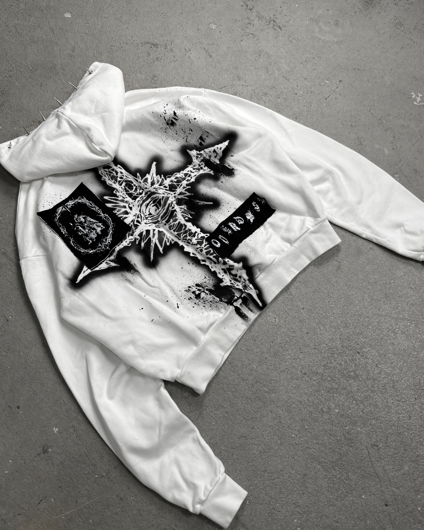 1of1 spiked OVERDXSE „ASCENT“ HOODIE size M