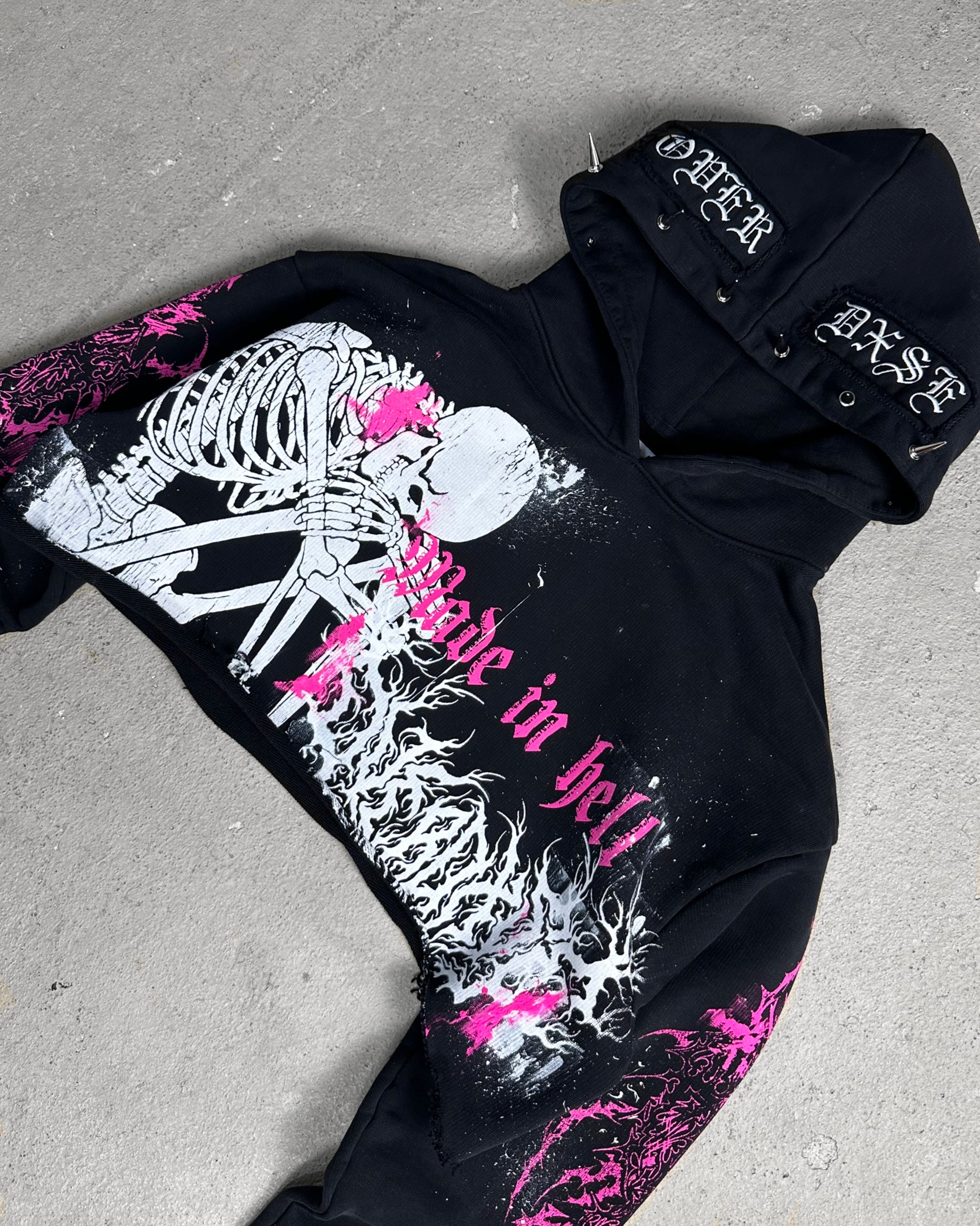 OVERDXSE RHINESTONE „CORPSE“ HOODIE all sizes – OVERDXSE CLOTHING