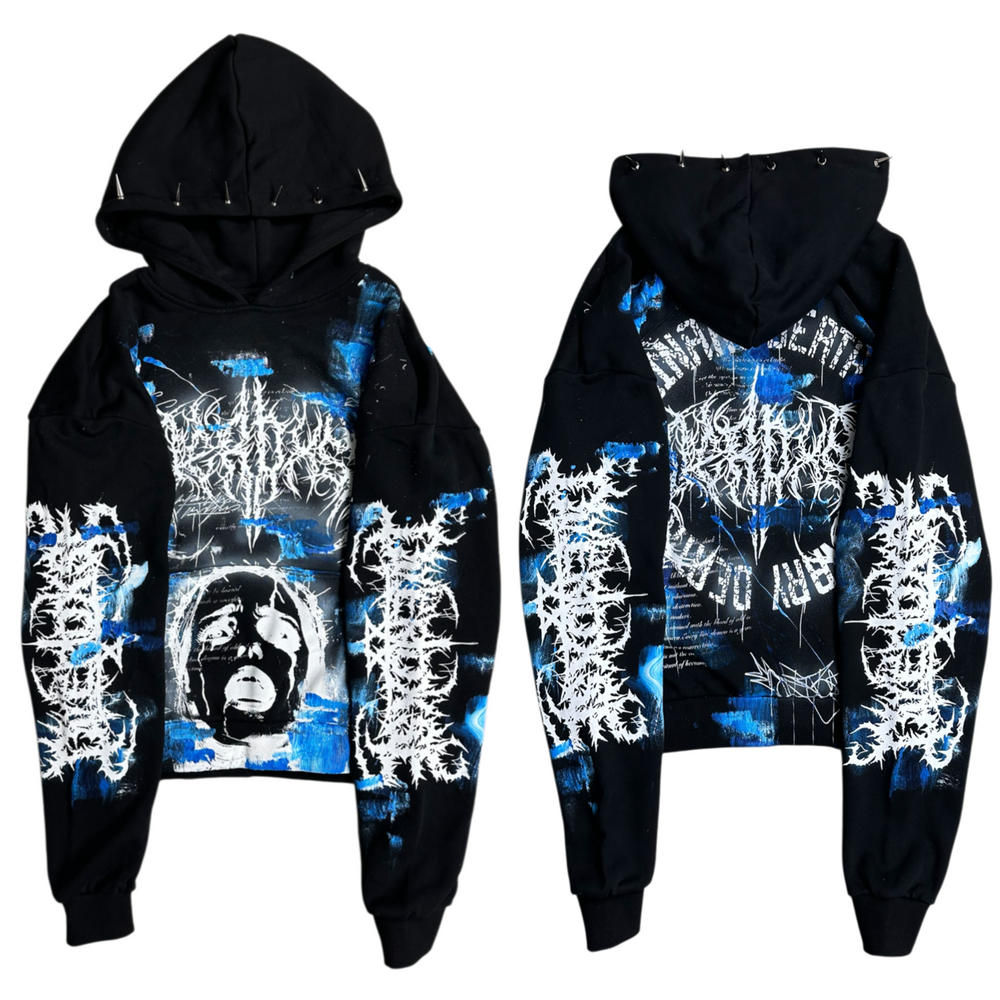 1of1 spiked OVERDXSE ABYSS HOODIE size S
