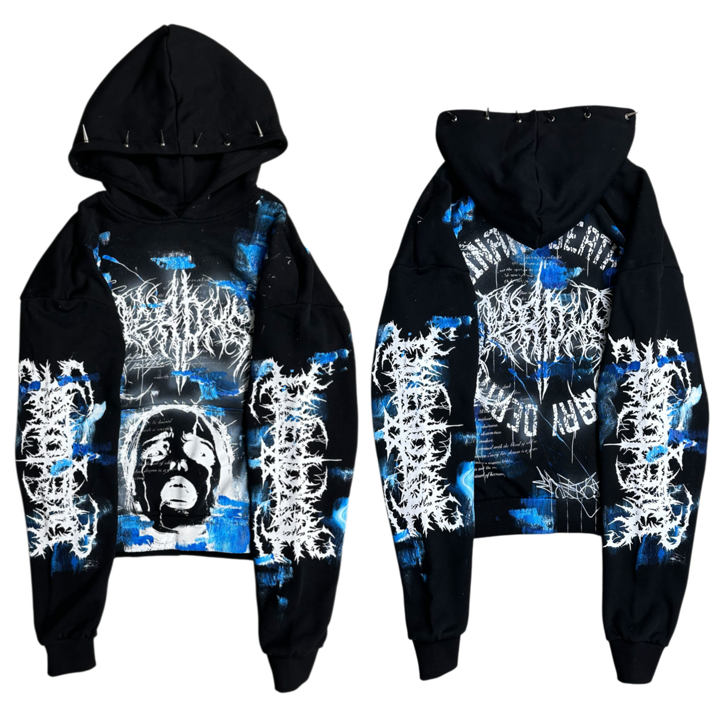 1of1 spiked OVERDXSE ABYSS HOODIE size S