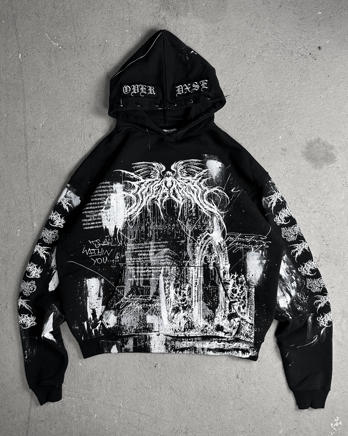 1of1 spiked OVERDXSE HOODIE size XXL