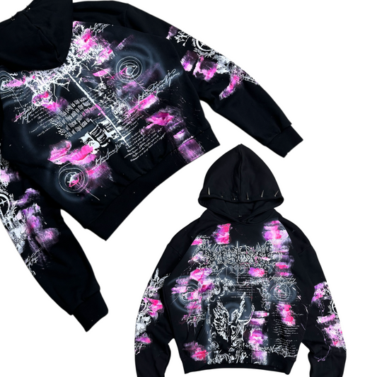 1of1 spiked OVERDXSE MAGNOLIA HOODIE size M